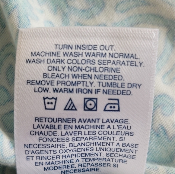 Lands' End Sleeveless Aqua Patterned Maxi Dress Size XS - Picture 7 of 7